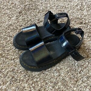 Girls Dr Marten Sandals With Bouncing Souls Black Size 2